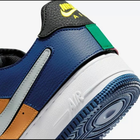 Nike AF 1 Men's 10.5 Shoes Black/Lethal Fuchsia/Orange Chalk/ Grey DB2576-001 - Picture 8 of 10